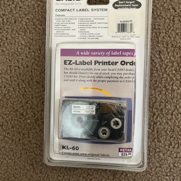Casio Label It! Printer in Blue and Gray - Picture 7 of 7